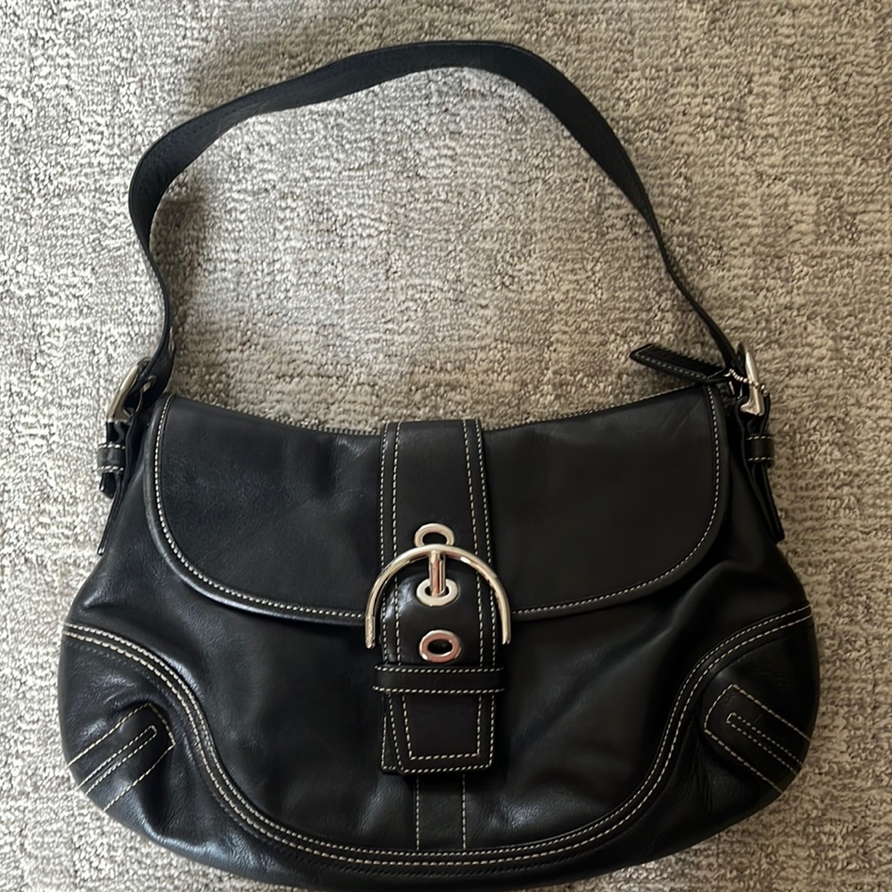 Coach Soho bag - Black with silver buckles